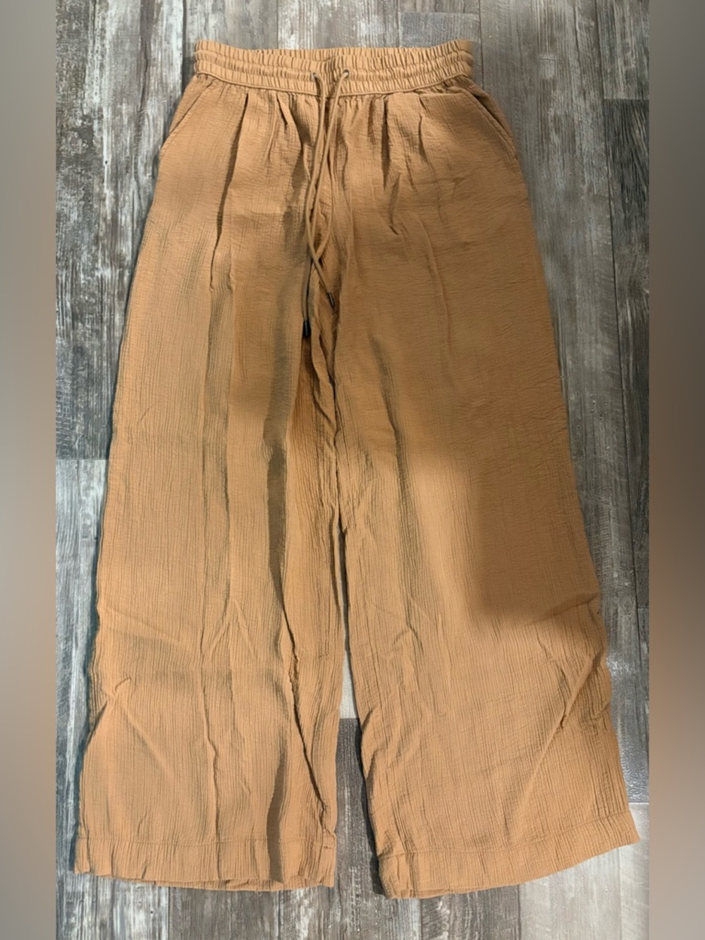 a new day Wide Leg Drawstring Pants in Camel